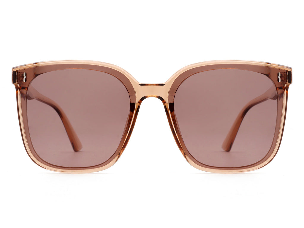 Zona - Square Oversize Retro Flat Top Women Fashion Sunglasses