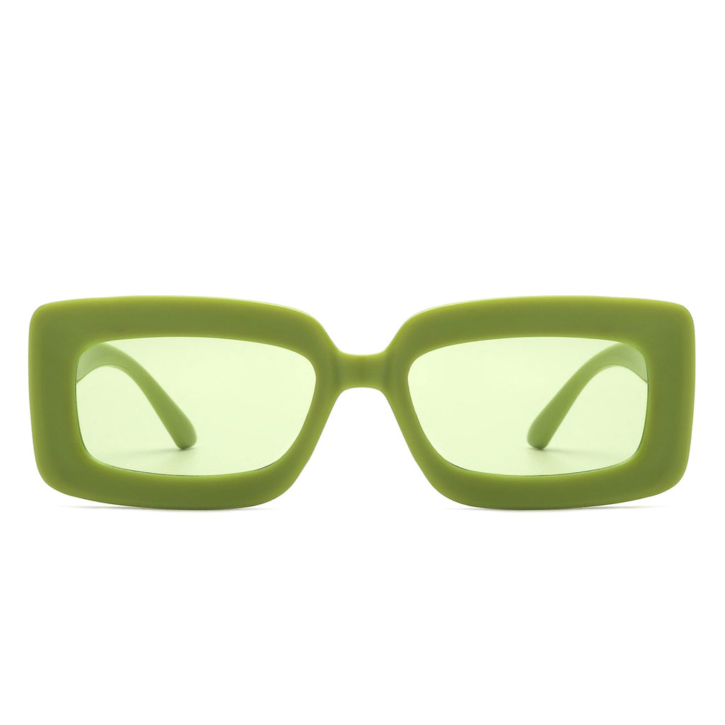 Celestra - Rectangle Square Flat Lens Tinted Sunglasses