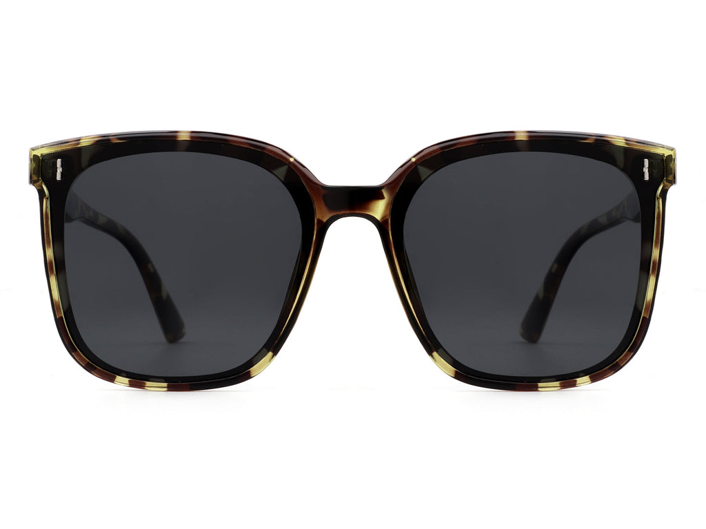 Zona - Square Oversize Retro Flat Top Women Fashion Sunglasses