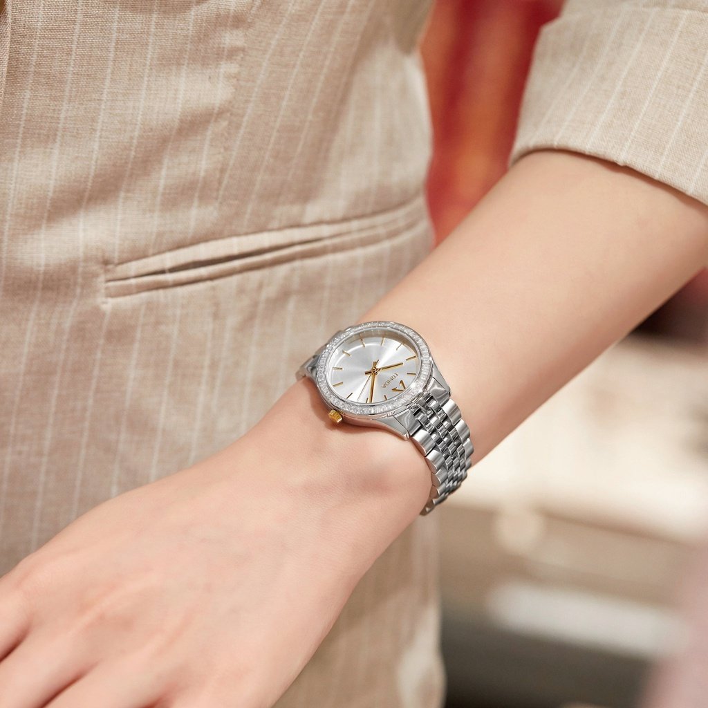 Trnda Women's Stainless Steel Silver Watch, Unique Dial | Trnda32mm