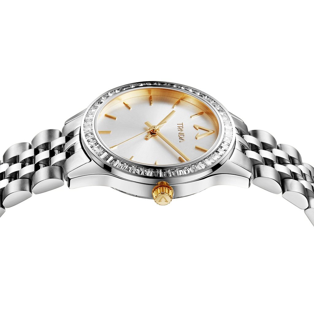 Trnda Women's Stainless Steel Silver Watch, Unique Dial | Trnda32mm